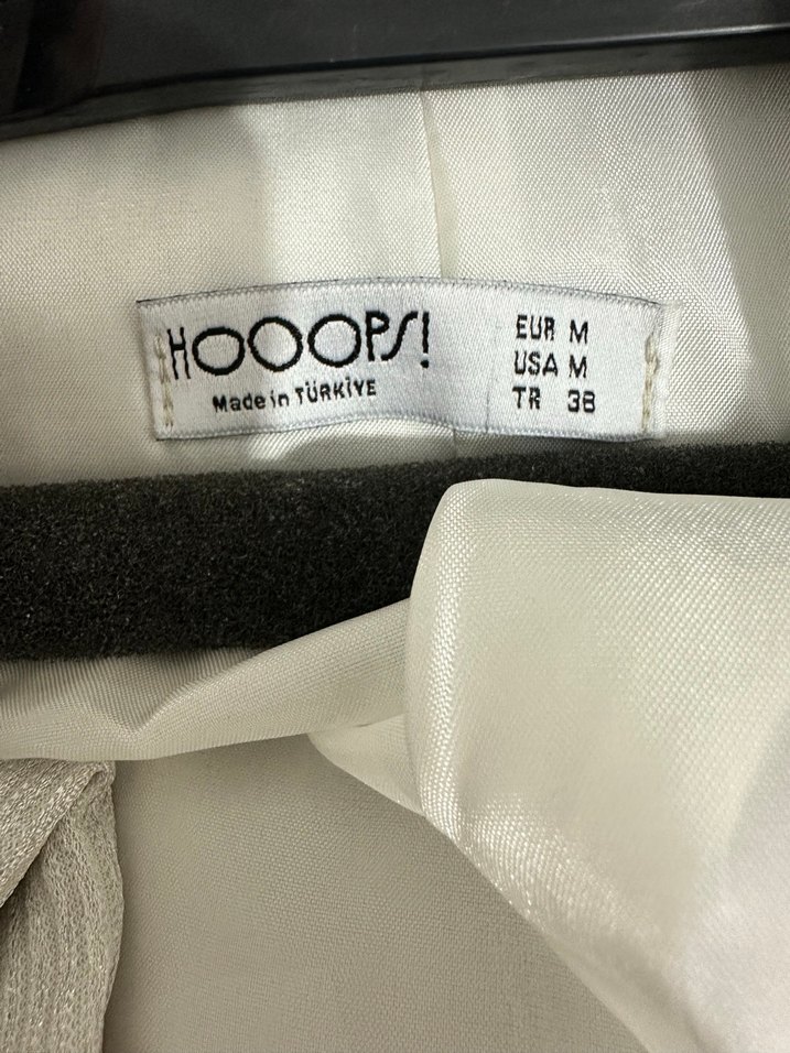 Gri Mini Kadın Ceket Düğmeli - Görsel 4