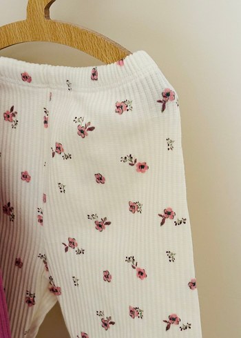 Nakışlı Triko Bebek Kız Tayt Seti - Görsel 9