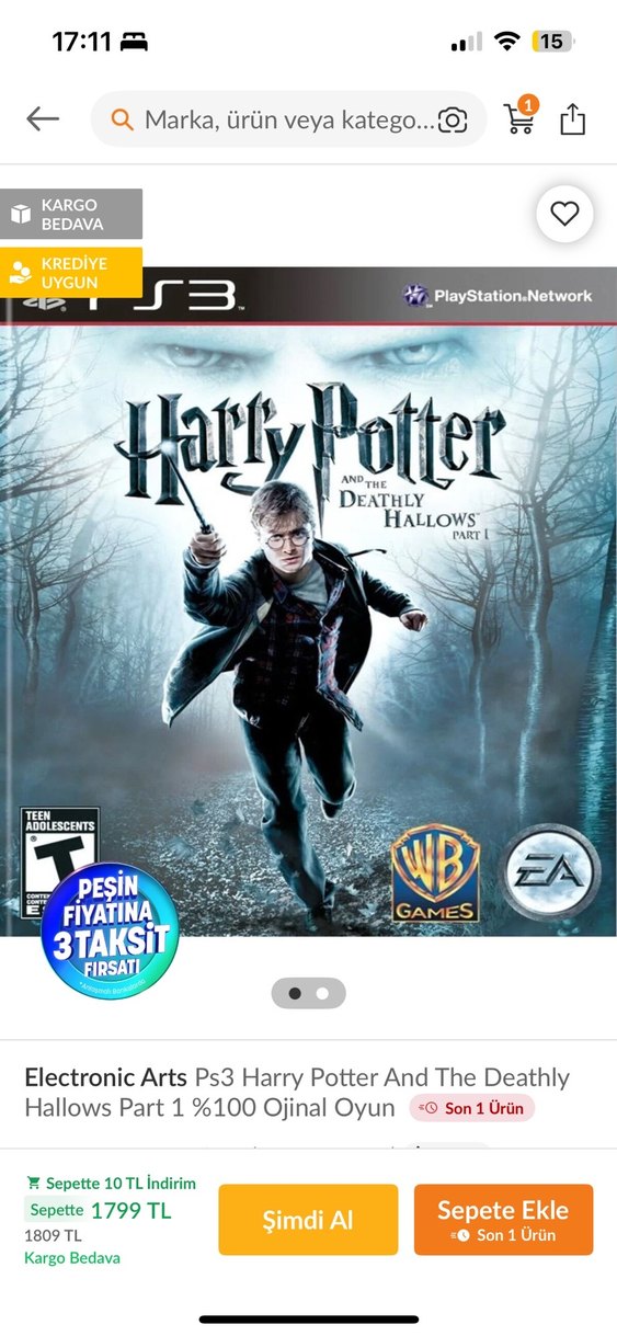 PS3 Harry Potter Ölüm Yadigarları Bölüm 1 Oyunu - Görsel 2
