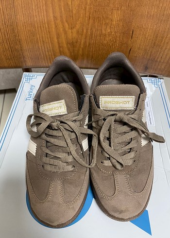 Kahverengi Süet Kadın Spor Ayakkabı - Görsel 2