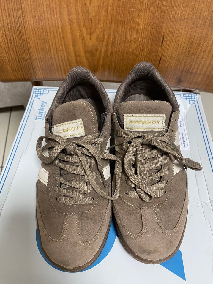 Kahverengi Süet Kadın Spor Ayakkabı - Görsel 2