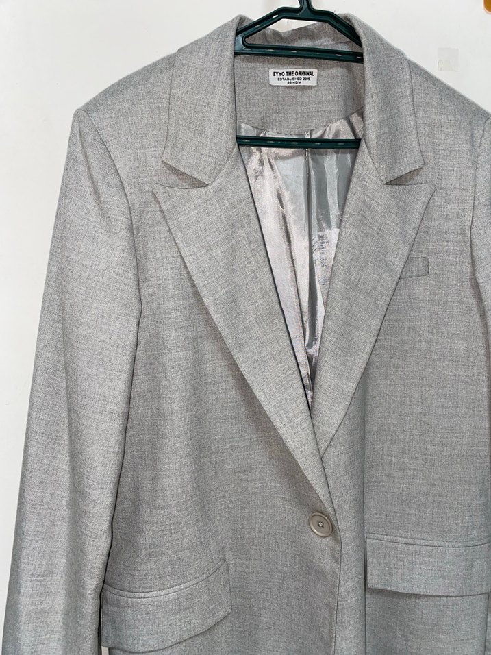 Gri Kadın Blazer Ceket - Görsel 2