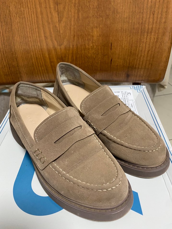 Bej Süet Kadın Laofer Ayakkabı - Görsel 2