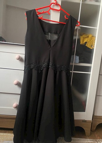 Klasik Siyah Kısa Abiye Elbise - Görsel 5