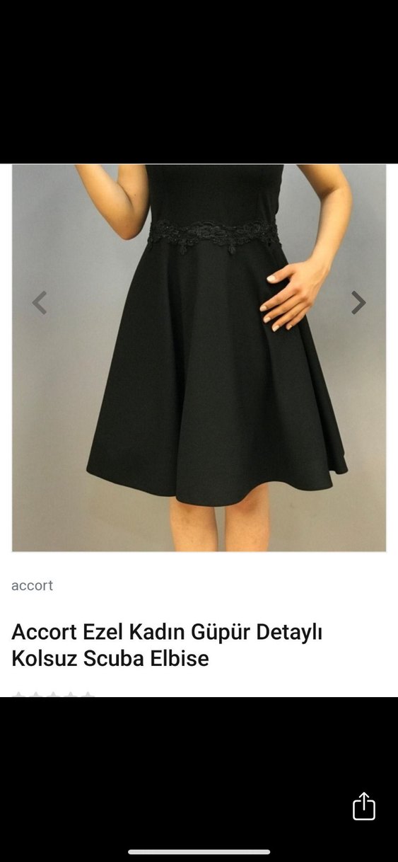 Klasik Siyah Kısa Abiye Elbise - Görsel 2