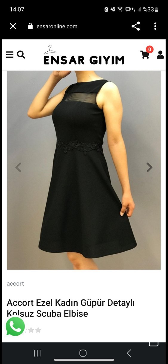 Klasik Siyah Kısa Abiye Elbise - Görsel 3