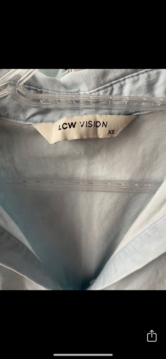 Mavi %100 Pamuk Kısa Kot Görünümlü Elbise, Kısa Kollu, Düğmeli - Görsel 3