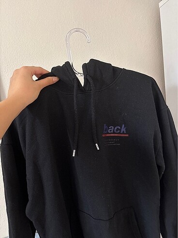 Baskılı Siyah Sweatshirt