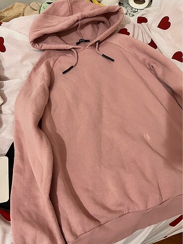 TOZ PEMBE SWEATSHİRT