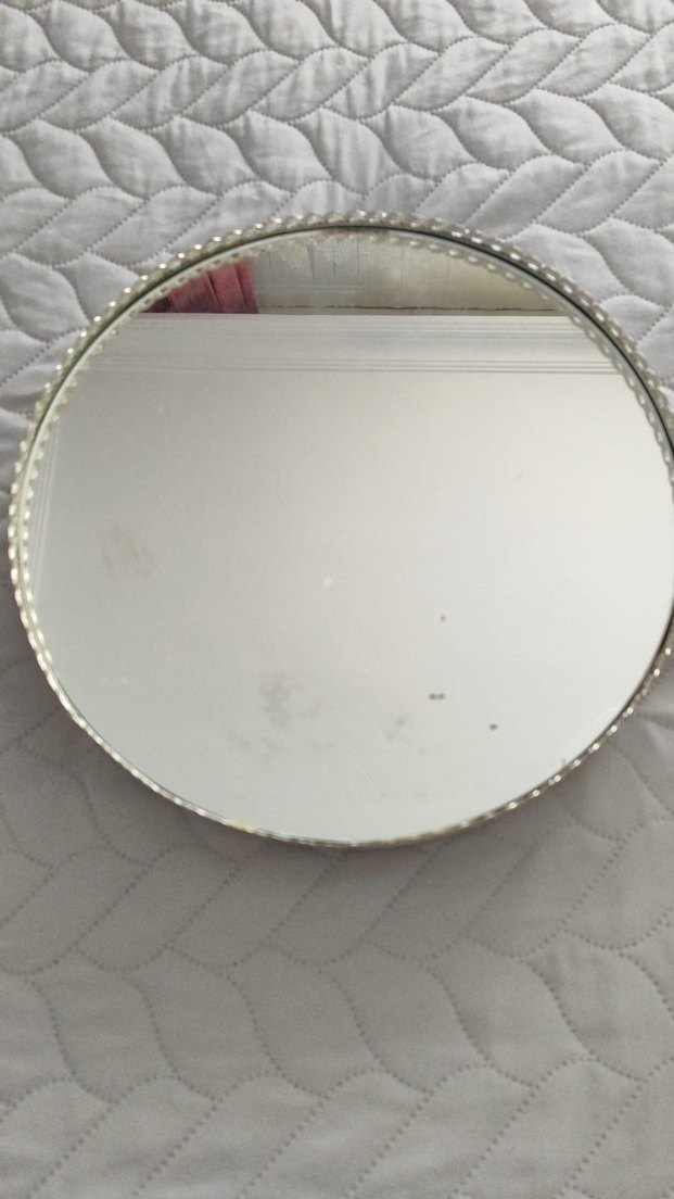 Bej Parlak Yuvarlak Dekoratif Aynalar - Görsel 4