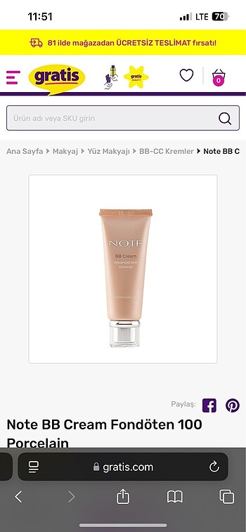Note Note bb cream