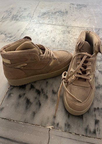 Süet Kadın Dolgu Topuk Spor Ayakkabı - Görsel 3