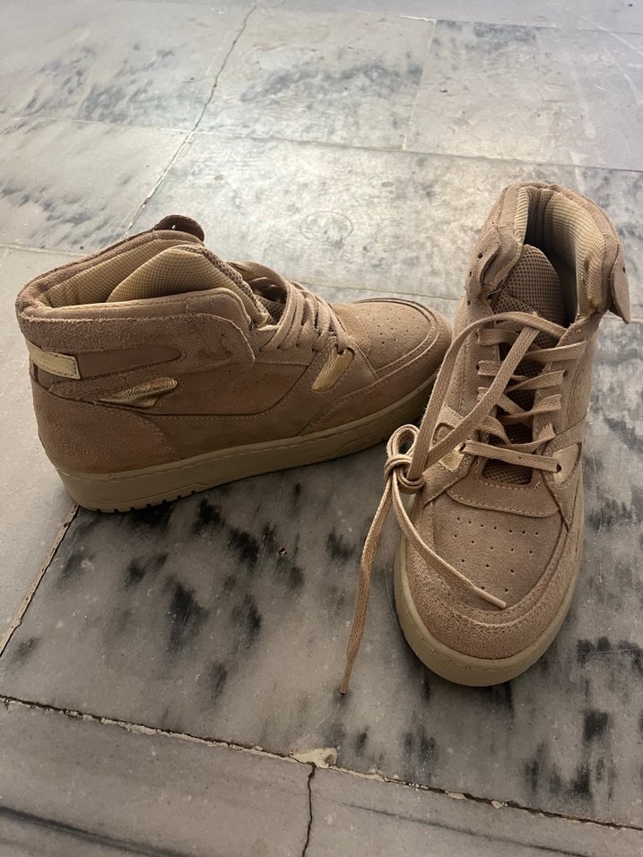 Süet Kadın Dolgu Topuk Spor Ayakkabı - Görsel 3