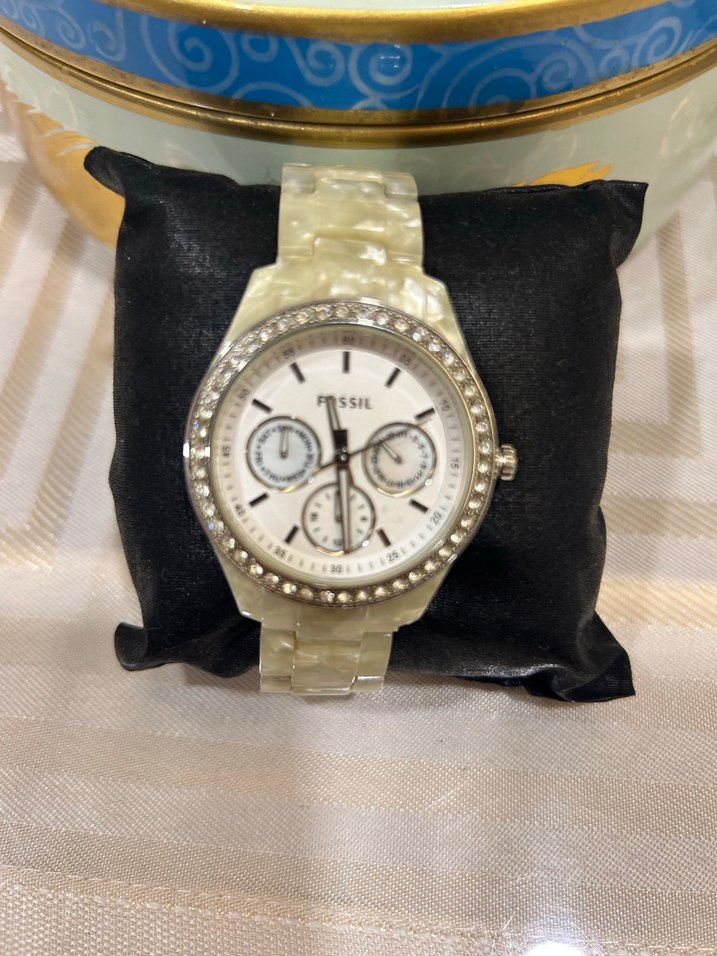 Fossil Beyaz Taşlı Kadın Kol Saati HEDİYELİ - Görsel 2
