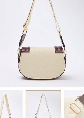 Bej Süet Modern Klasik Kadın Çanta - Görsel 4