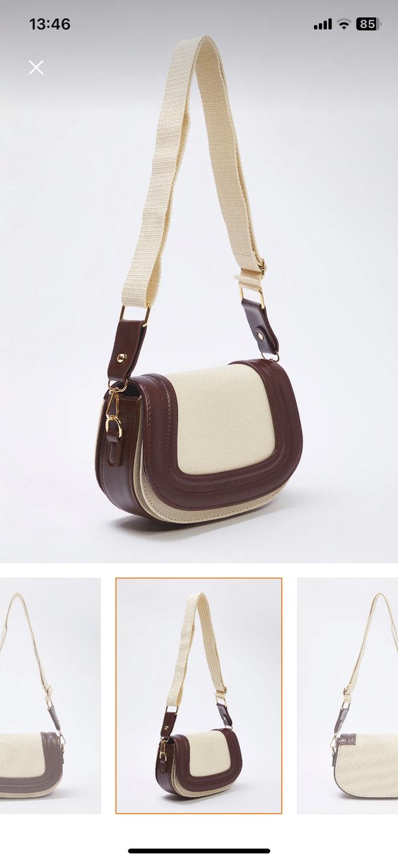 Bej Süet Modern Klasik Kadın Çanta - Görsel 3