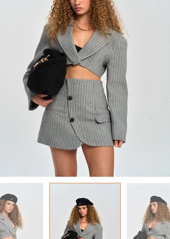 Mai Collection Blazer ceket etek takım - Görsel 2