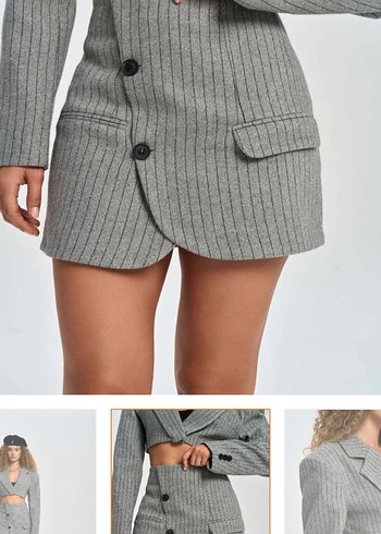 Mai Collection Blazer ceket etek takım - Görsel 3