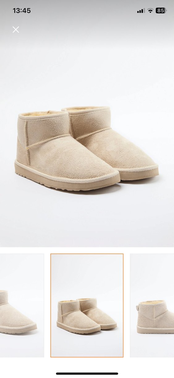 Bej Süet Kadın Tüylü Dolgu Topuk Bot - Görsel 2