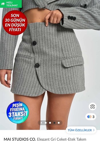 Mai Collection Etek Ceket Takım - Görsel 4