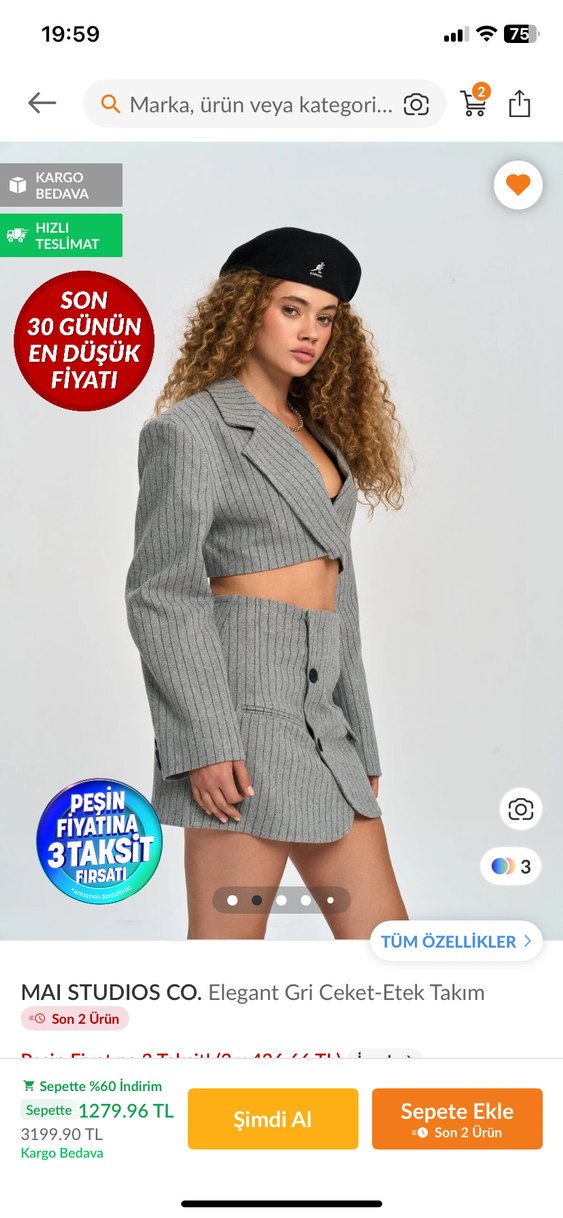 Mai Collection Etek Ceket Takım - Görsel 2