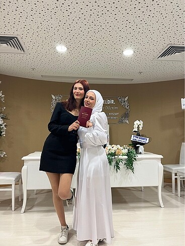 s Beden beyaz Renk Tesettür nikah elbisesi