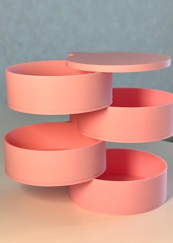 Pastel Pembe Makyaj Organizeri - Görsel 2