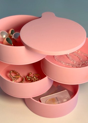 Pastel Pembe Makyaj Organizeri - Görsel 4