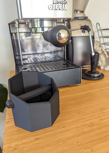 Gri Siyah Kahve Makinesi Aksesuarı Knock Box - Görsel 3