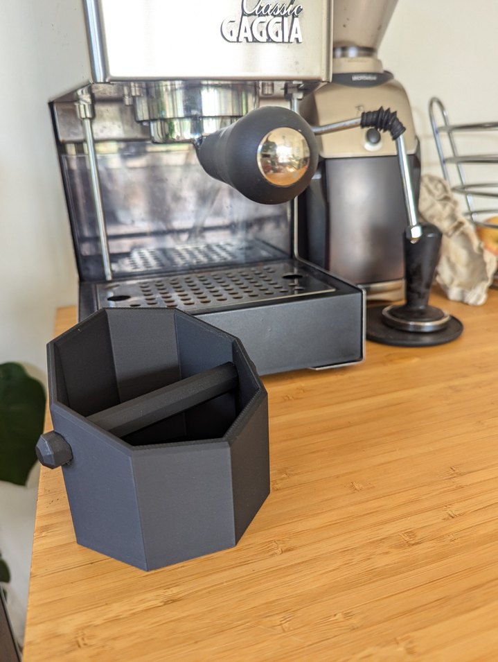 Gri Siyah Kahve Makinesi Aksesuarı Knock Box - Görsel 3