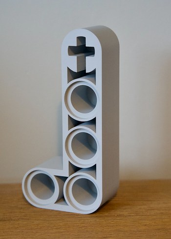 Çok Bölmeli Gri Masaüstü Kalemlik Lego Temalı - Görsel 4