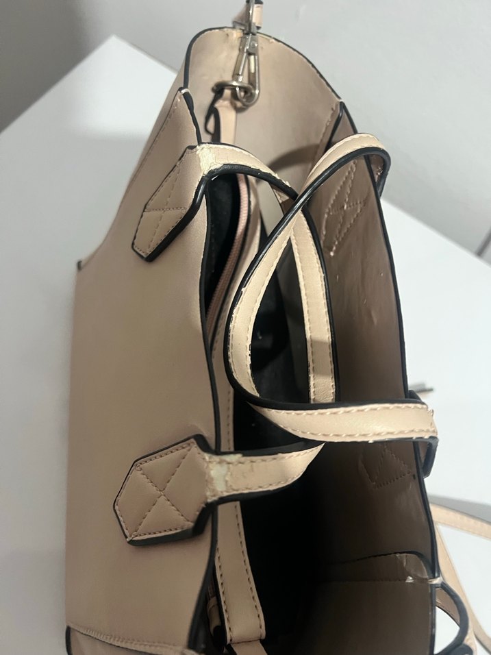 Bej Deri Kadın Çanta - Görsel 3