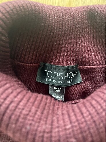 36 Beden Topshop Bordo Kazak