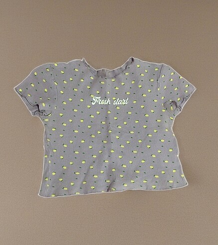 Desenli crop bluz