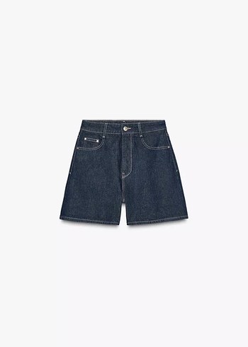 Momfit denim şort - Görsel 4