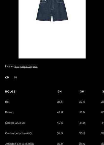 Momfit denim şort - Görsel 6