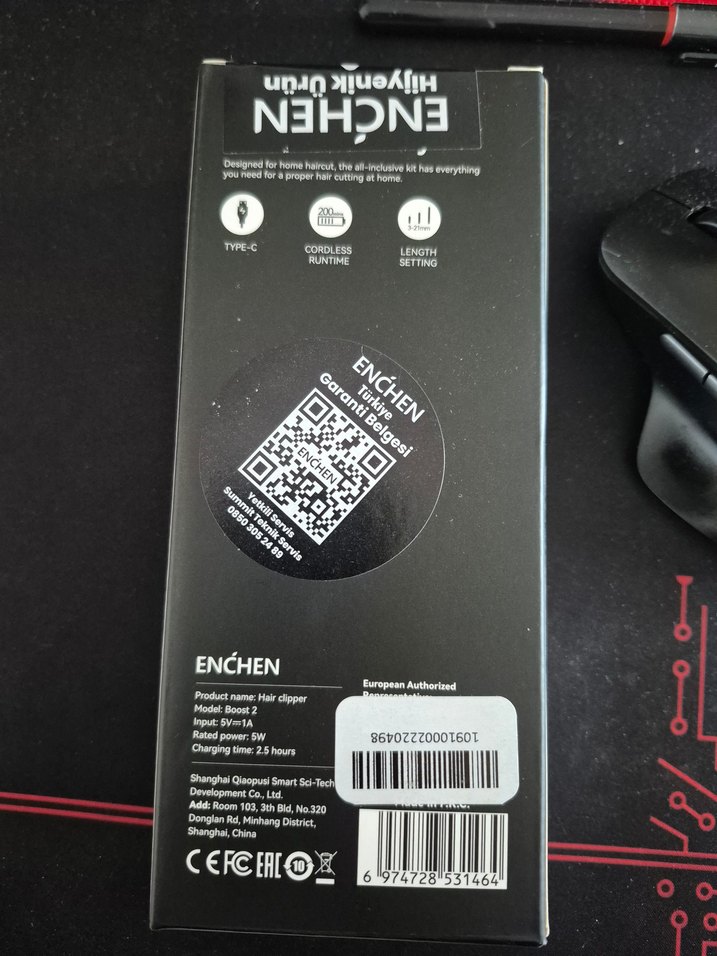 Xiaomi ENCHEN Boost2 Siyah Saç Kesme Makinesi - Görsel 2
