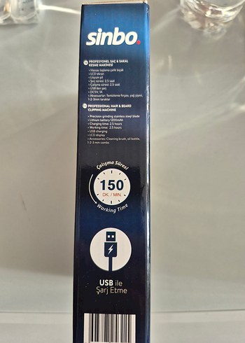 Sinbo SHC-1906 Profesyonel Saç Sakal Kesme Makinesi - Görsel 2