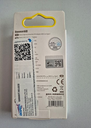 Baseus Mini OTG Adaptör USB 3.1 - Type-C - Görsel 2