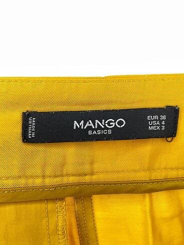 36 Beden sarı Renk Mango Mini Şort %70 İndirimli.