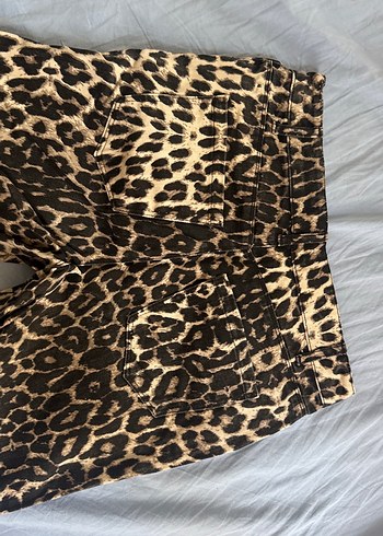 LC Waikiki Kadın Leopar Desenli kot Pantolon