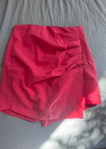 Pembe Yüksek Bel Mini Şort