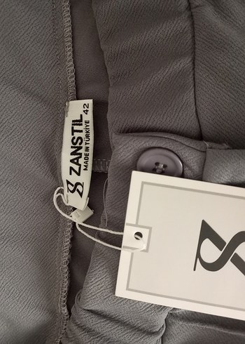 xl Beden Gri Kadın Kumaş Pantolon, Uzun, Regular Fit