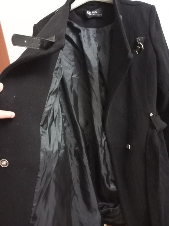 Siyah Klasik Kadın Kaban - Görsel 3