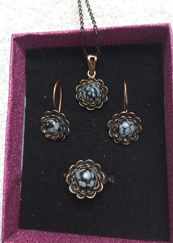 Vintage Haki Boncuklu Kadın Takı Seti - Görsel 9