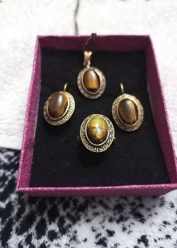 Vintage Haki Boncuklu Kadın Takı Seti - Görsel 2