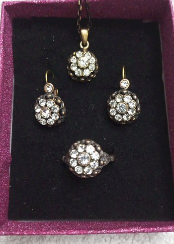 Vintage Haki Boncuklu Kadın Takı Seti - Görsel 7