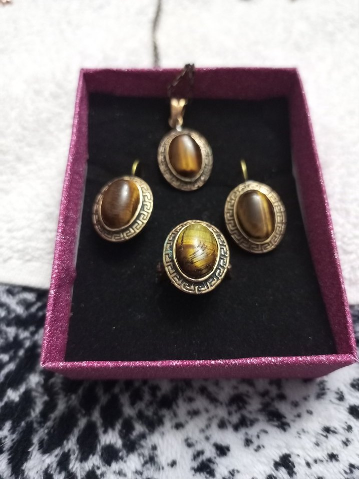 Vintage Haki Boncuklu Kadın Takı Seti - Görsel 2