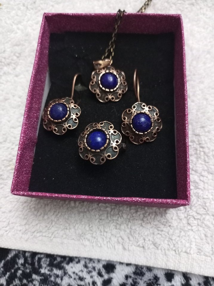 Vintage Haki Boncuklu Kadın Takı Seti - Görsel 3