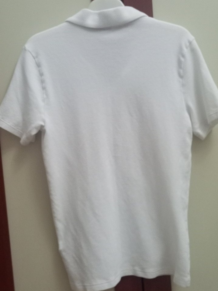 Erkek Beyaz Kısa Kollu Polo Tişört - Görsel 3